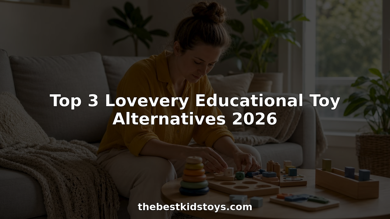 Parent arranging Montessori educational toys on table