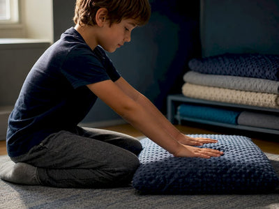 Child taking a supervised tactile break