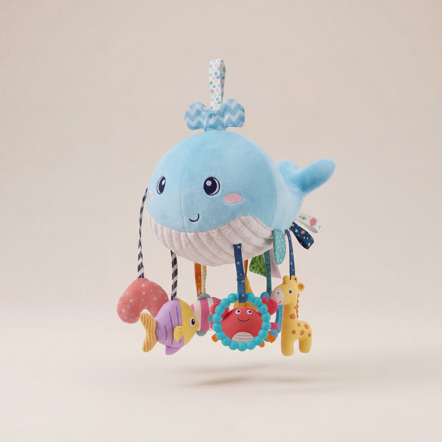 Montessori Whale Baby Hanging Activity Toy