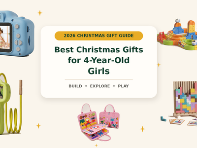 Christmas gifts for four-year-old girls featuring Infinity Racer, a digital camera, a digital microscope, Wooden Tetris and Little Learners Busy Book