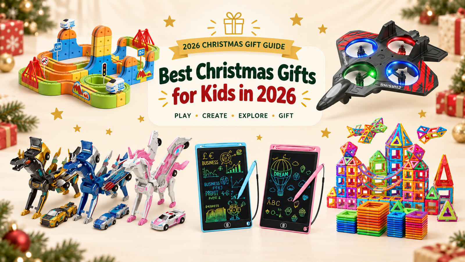 Best Christmas gifts for kids in 2026 featuring popular creative, building and screen-free toys