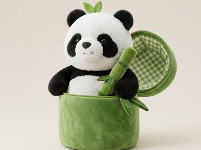 Panda Plush Toy with Storage Basket A Top Choice for Outdoor Play and No Screen Spring Fun Making It a Trending Toy to Buy for Kids