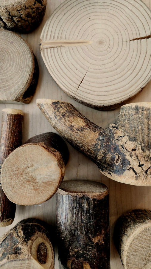 A bunch of wood that is sitting on a table