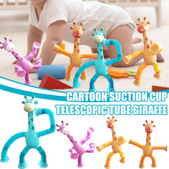 Stretchy Giraffe Fidget Toy – Suction Cup Sensory Tubes for Stress Relief