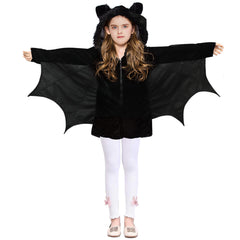 Bat wing cape top in black