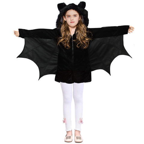 Bat wing cape top in black