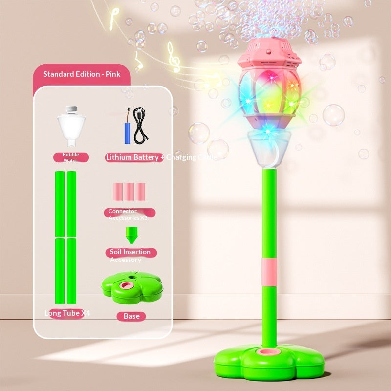BubbleGlow Street Lamp – Musical Bubble Machine for Kids