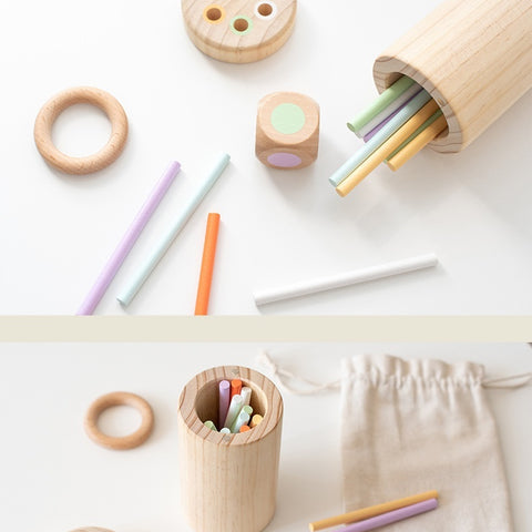 Montessori-Inspired Toddler Stick Balance Game