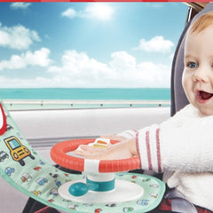 Baby Steering Wheel Toy – Car Seat Activity Busy Board with Mirror