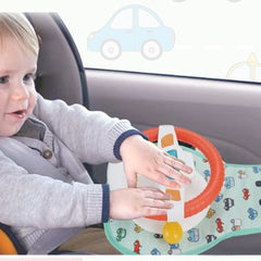 Baby Steering Wheel Toy – Car Seat Activity Busy Board with Mirror