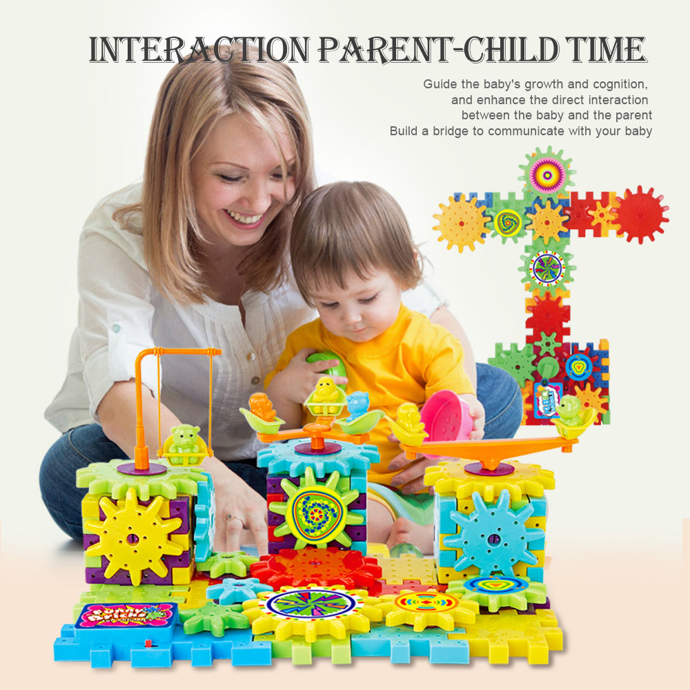 Electric gears STEM building kit