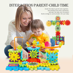 Electric gears STEM building kit
