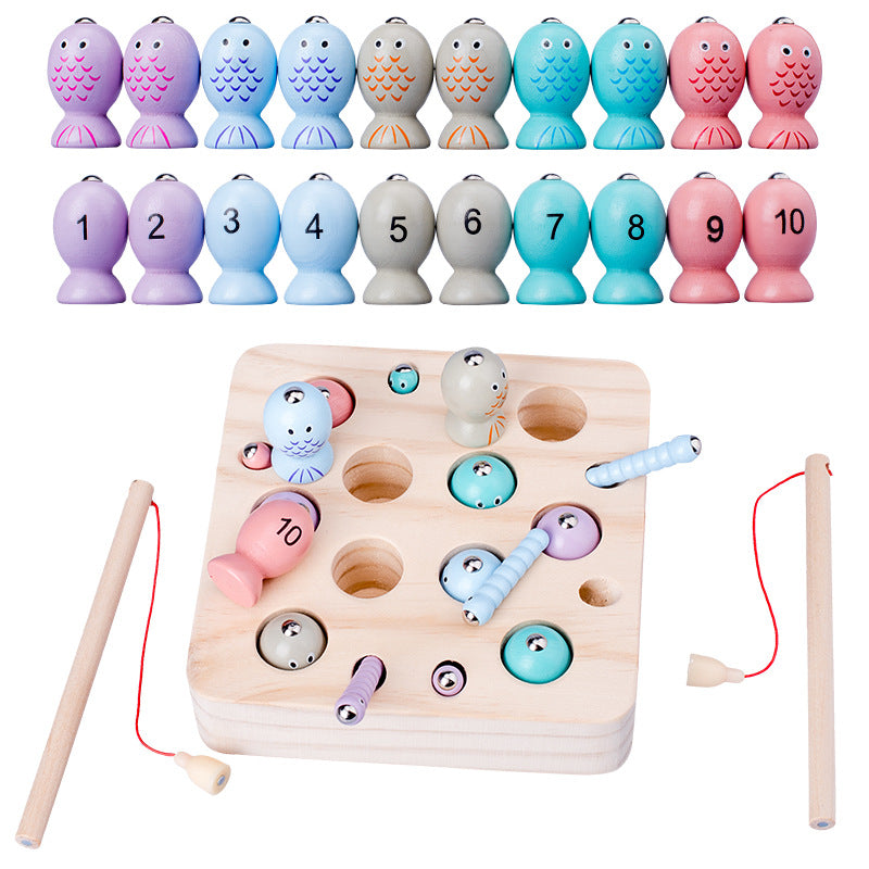 Magnetic Fish & Worm Counting Game – Montessori Number Learning Toy