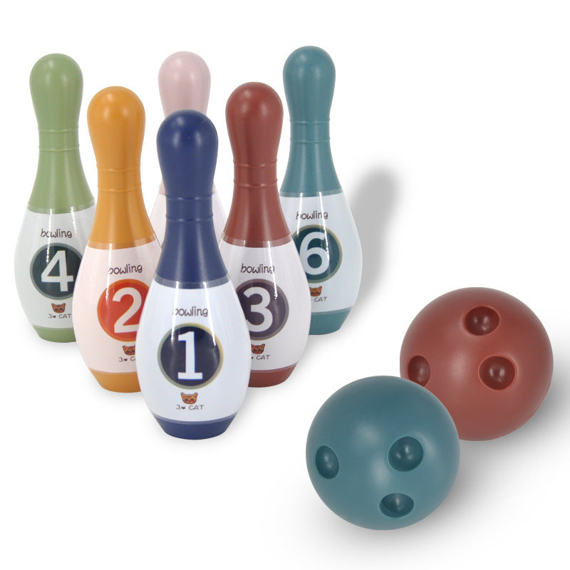 Bowling set in use indoors