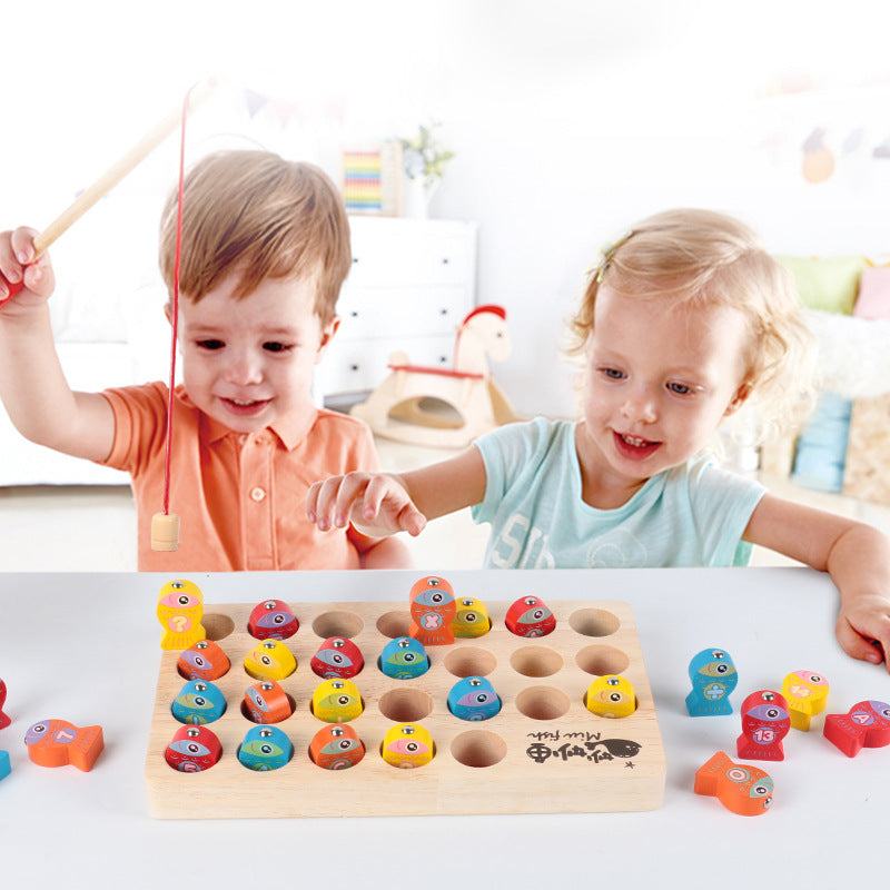 Letter fishing game pieces