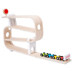 Wooden Car Ramp Racer – Montessori Race Track Toy for Toddlers