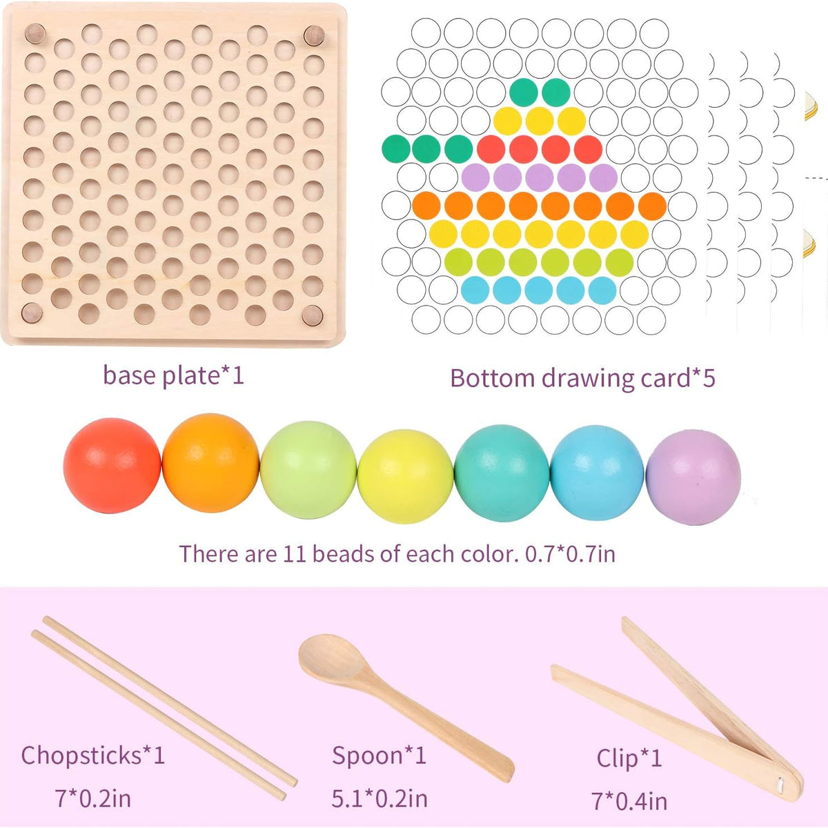 Montessori Color Match Peg Board