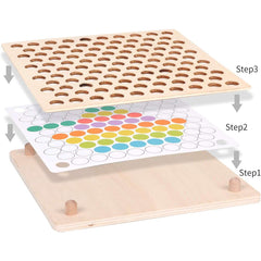 Montessori Color Match Peg Board