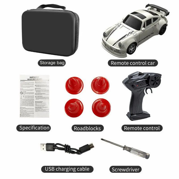 1:64 Scale Drift RC Car - Remote Control Racing Car for Boys with Four-Wheel Drive and Compact Design 14