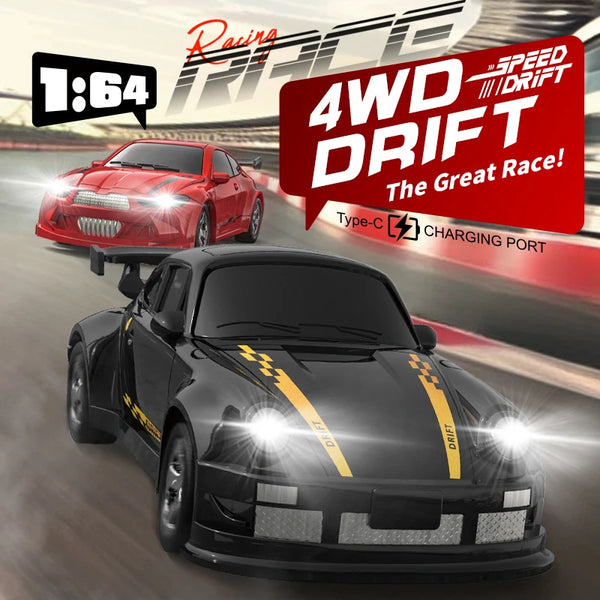 1:64 Scale Drift RC Car - Remote Control Racing Car for Boys with Four-Wheel Drive and Compact Design 2