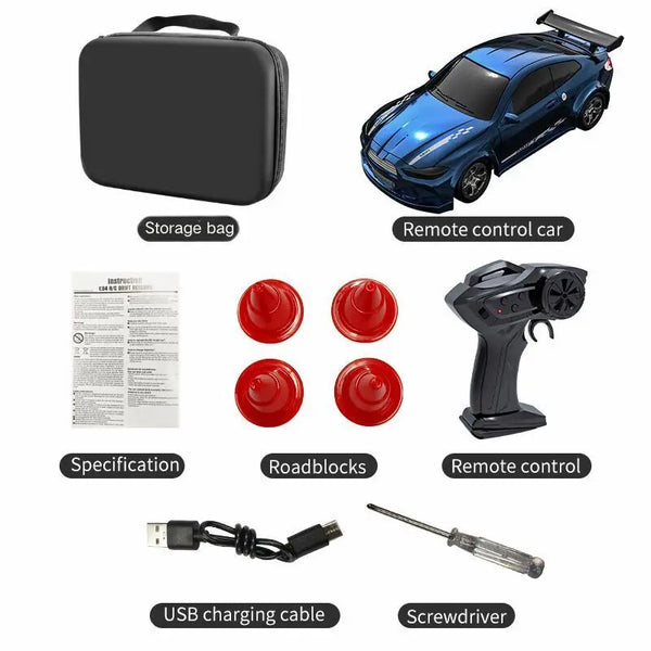 1:64 Scale Drift RC Car - Remote Control Racing Car for Boys with Four-Wheel Drive and Compact Design 7