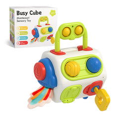 9-in-1 Busy Cube for Toddlers – Montessori Sensory Activity Toy for Ages 1–3