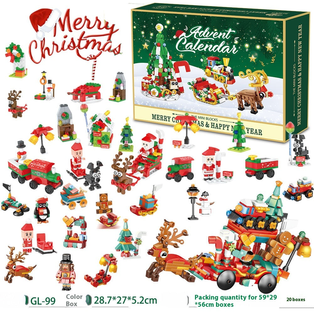 Christmas Building Block Advent Calendar Santa's Sleigh