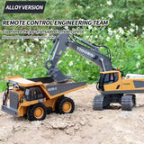 2.4G Remote Control Dump Truck - Durable Alloy and Plastic Construction Vehicle for Kids, Realistic Design, Easy to Operate 3