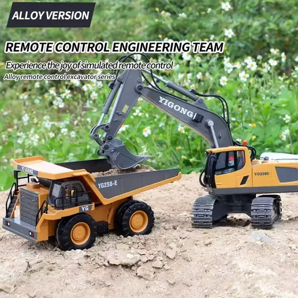 2.4G Remote Control Dump Truck - Durable Alloy and Plastic Construction Vehicle for Kids, Realistic Design, Easy to Operate 3