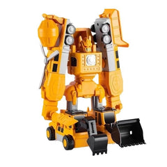 Magnetic Construction Toy Set - Transform Work Trucks into Giant Robot Hero for Creative Play, Includes 10 Vehicles, Non-Toxic Plastic 1