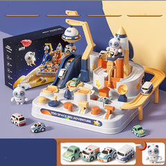 Space Adventure Car Track Toy – Kids Interactive Race Track Playset with Cars