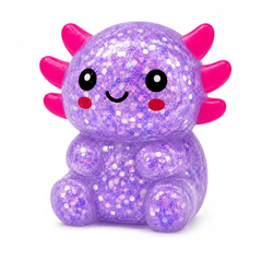 Axolotl Glitter Squishy Purple