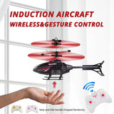 2 Channel Gesture Control RC Helicopter with LED Light - Perfect Kids Toy 0
