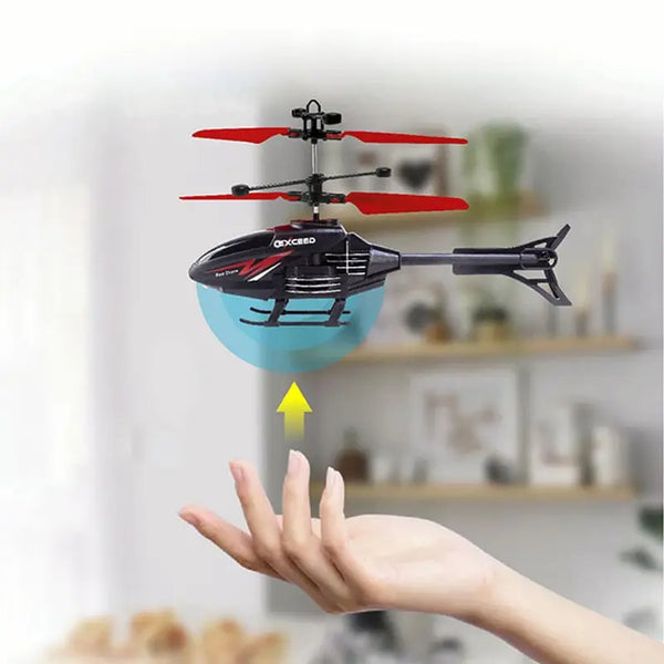2 Channel Gesture Control RC Helicopter with LED Light - Perfect Kids Toy 2