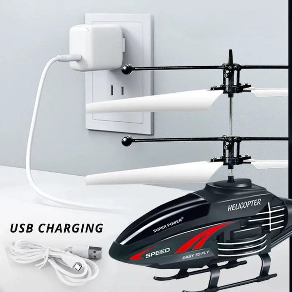 2 Channel Gesture Control RC Helicopter with LED Light - Perfect Kids Toy 3