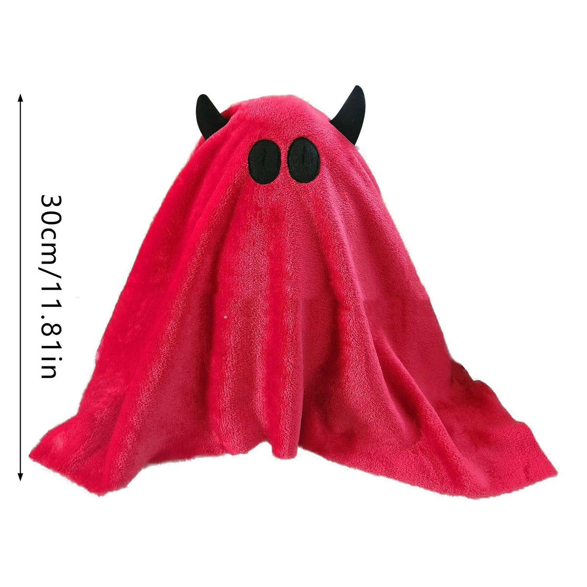 Ghost pumpkin plush in red