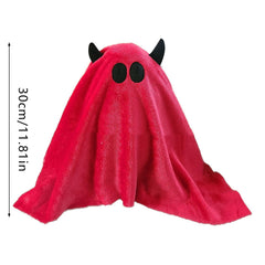 Ghost pumpkin plush in red