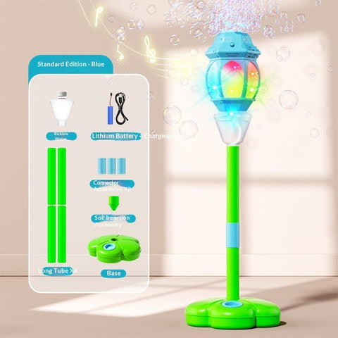 BubbleGlow Street Lamp – Musical Bubble Machine for Kids