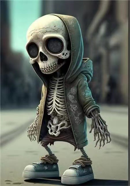 Skeleton figurine design C