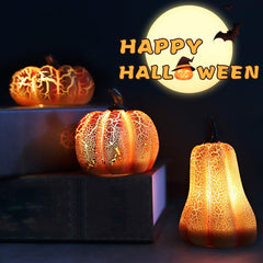 Pumpkin lantern glowing in the dark