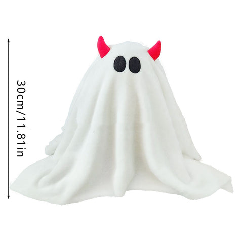 Ghost pumpkin plush in white