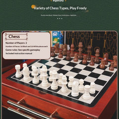 15-in-1 Board Game Set – Chess, Backgammon & Family Classics All-in-One