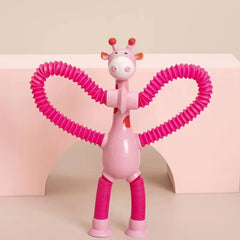 Stretchy Giraffe Fidget Toy – Suction Cup Sensory Tubes for Stress Relief