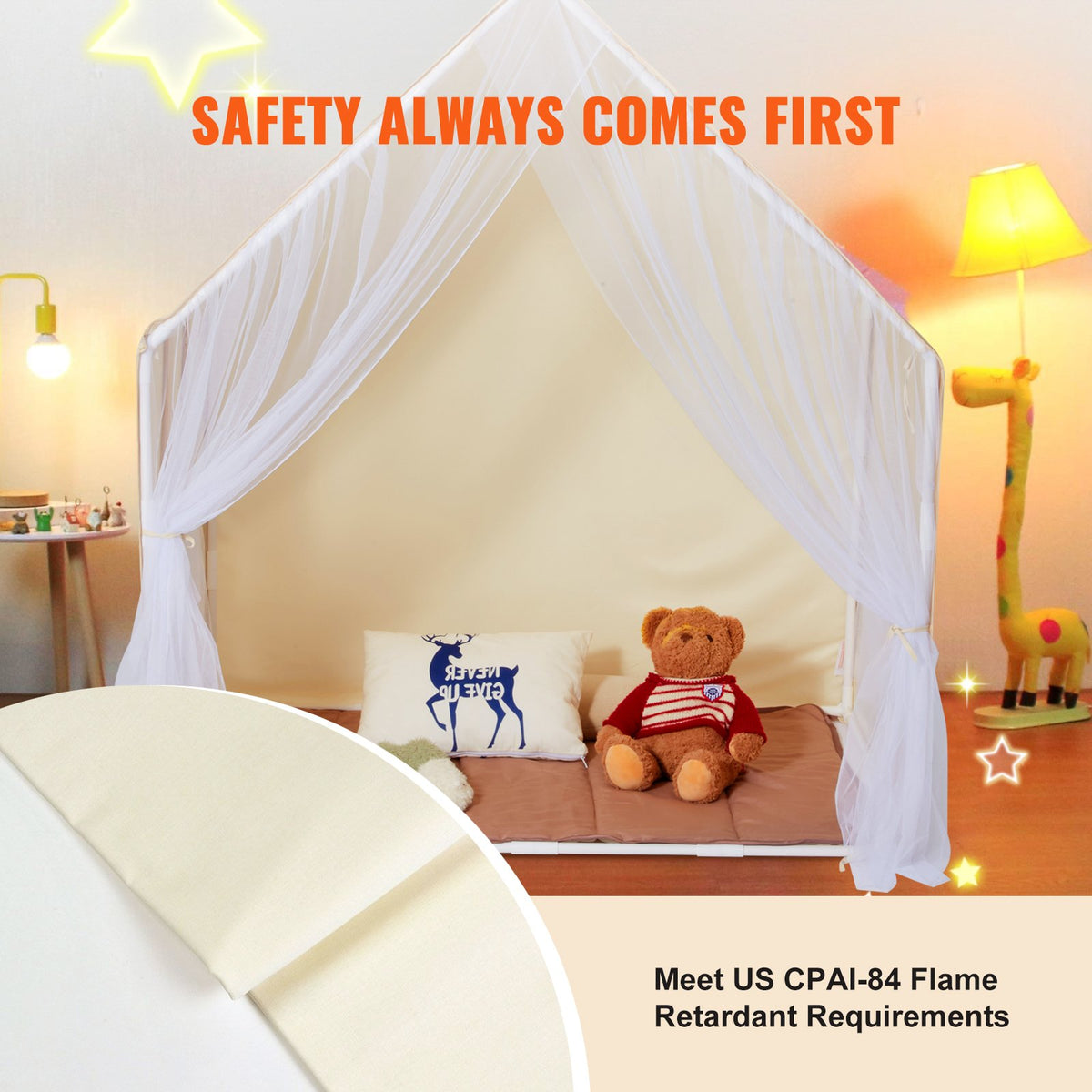 Play tent dimensions guide