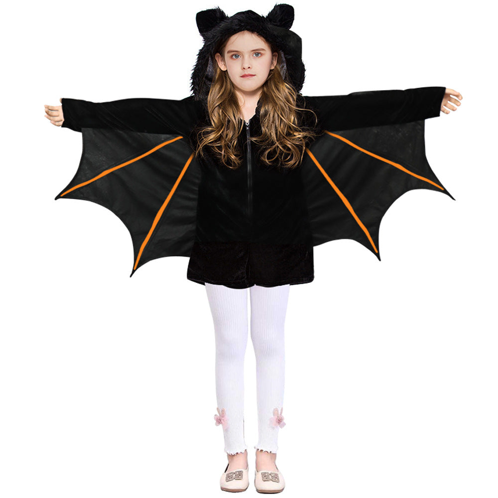 Bat wing cape top in pumpkin orange