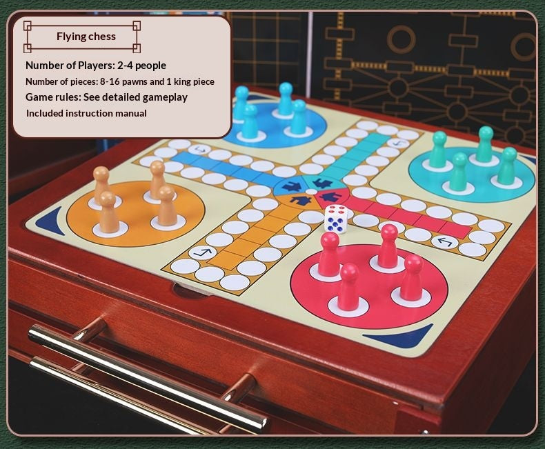 15-in-1 Board Game Set – Chess, Backgammon & Family Classics All-in-One