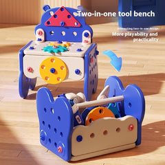Montessori Kids Tool Box Set – DIY Building Toy Kit with 200+ Pieces