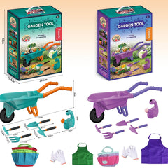 Kids Garden Wheelbarrow Set – Outdoor Gardening Toy Kit with Tools