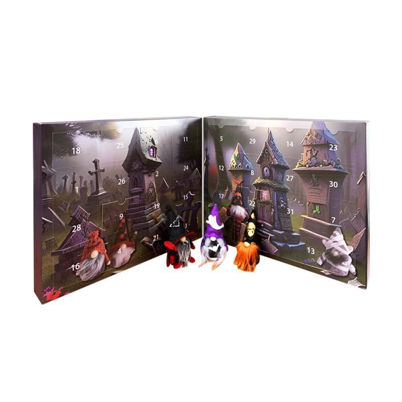 Halloween puzzle calendar doors detail