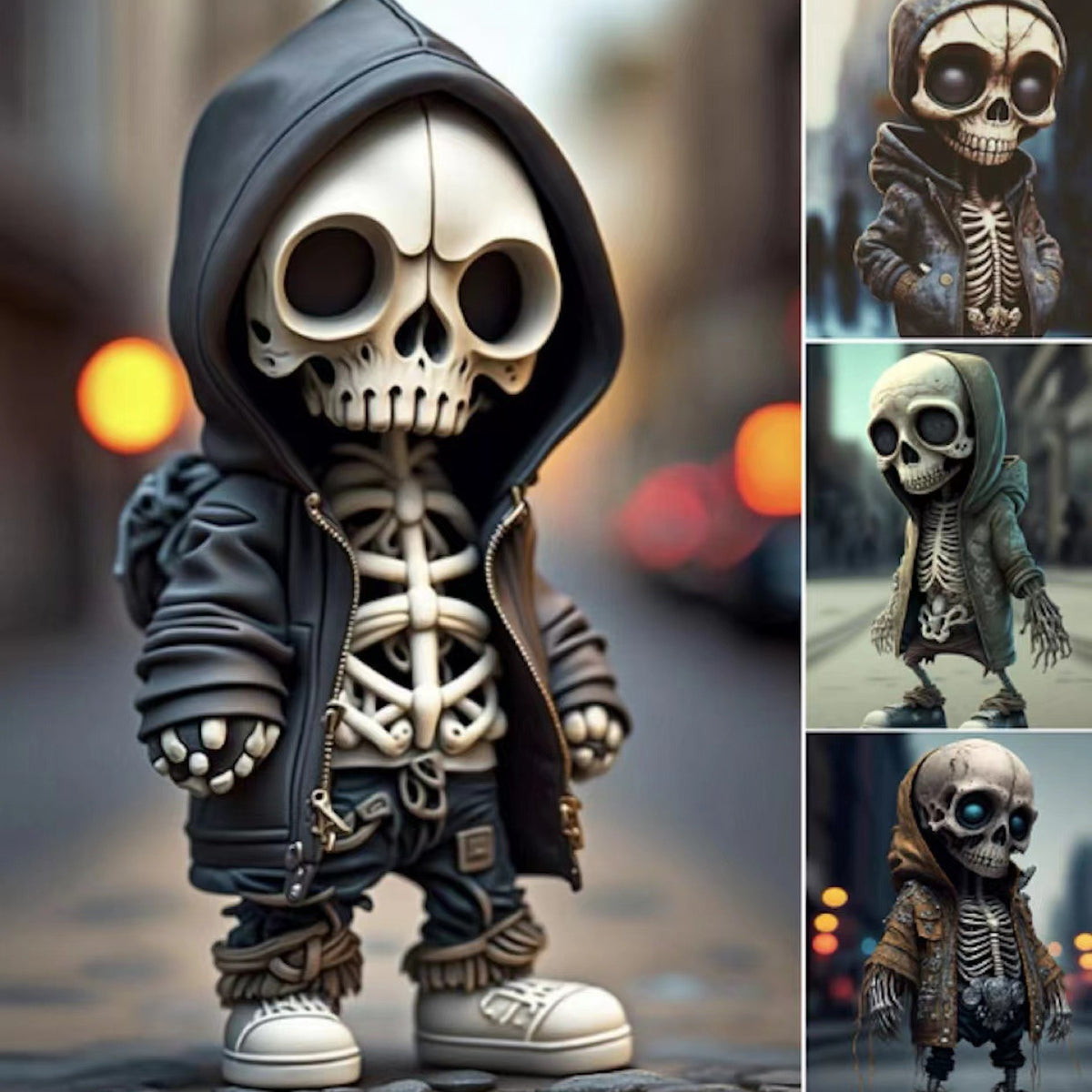 Skeleton figurine detail and finish